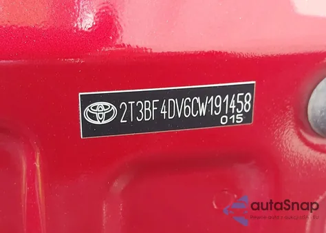 2012 Toyota Rav4 из США, поврежденный, VIN 2T3BF4DV6CW191458